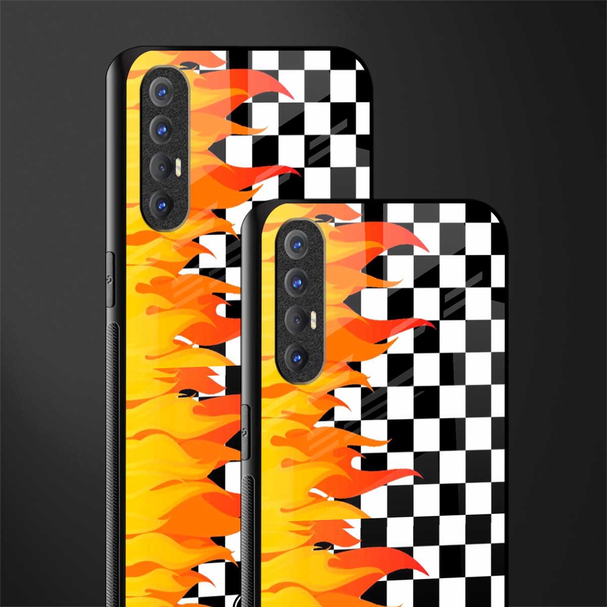 lil flames wild mode glass case for oppo reno 3 pro image-2