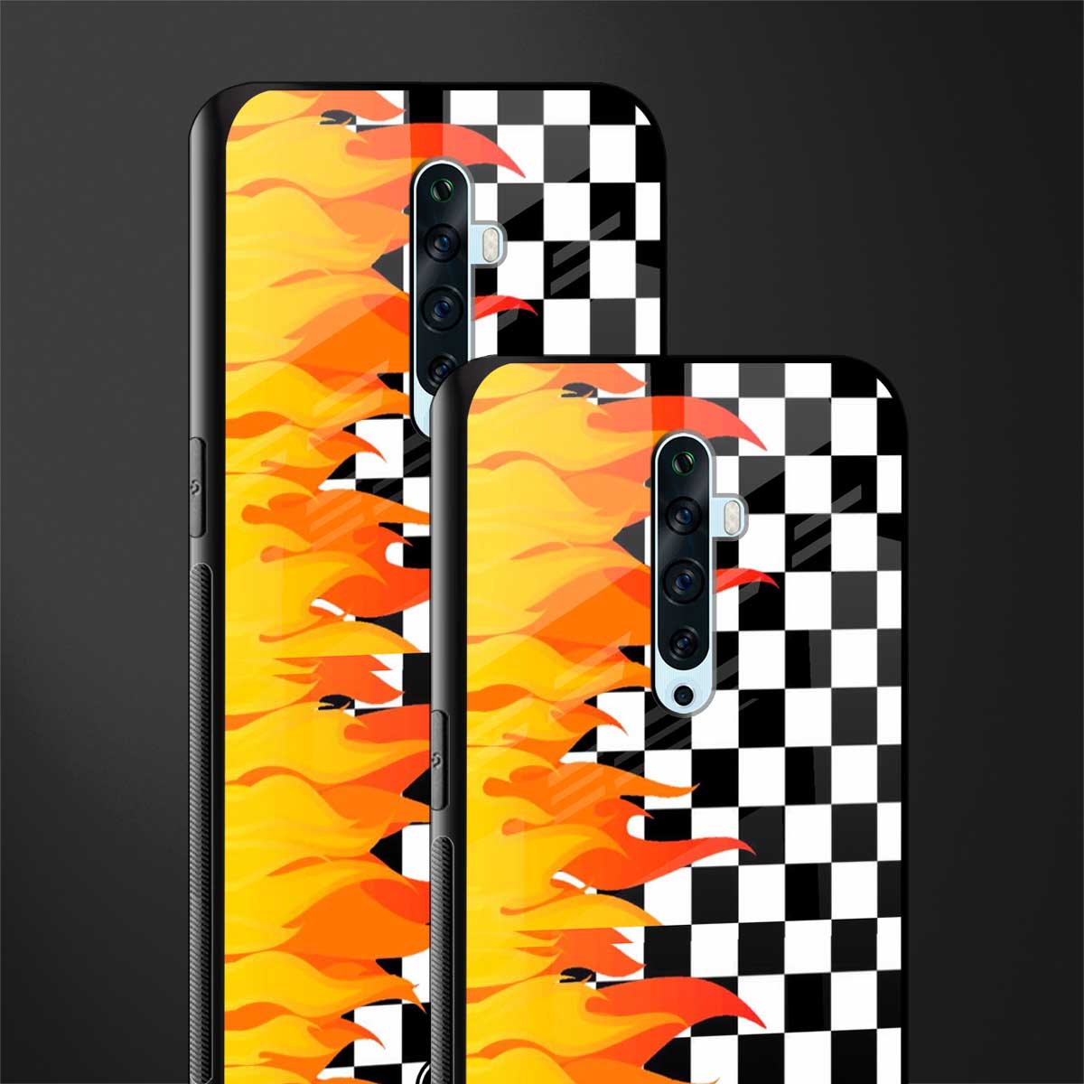 lil flames wild mode glass case for oppo reno 2z image-2