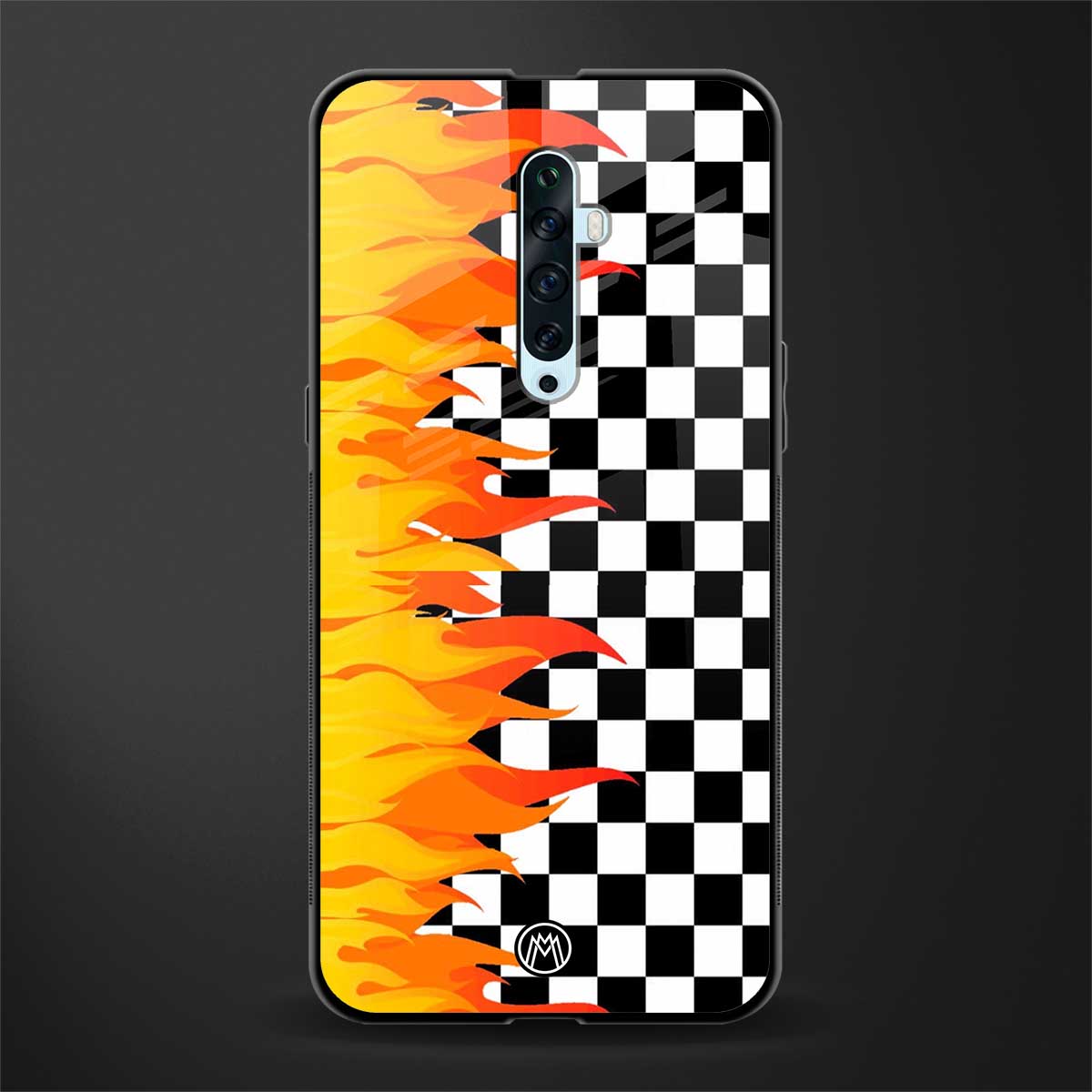 lil flames wild mode glass case for oppo reno 2z image