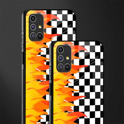 lil flames wild mode glass case for samsung galaxy m51 image-2