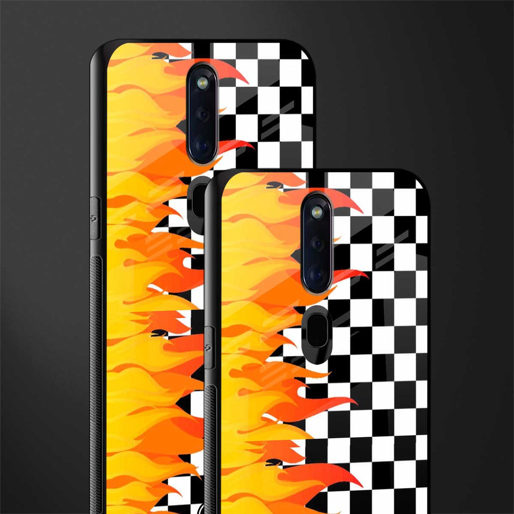 lil flames wild mode glass case for oppo f11 pro image-2