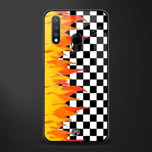 lil flames wild mode glass case for vivo u20 image