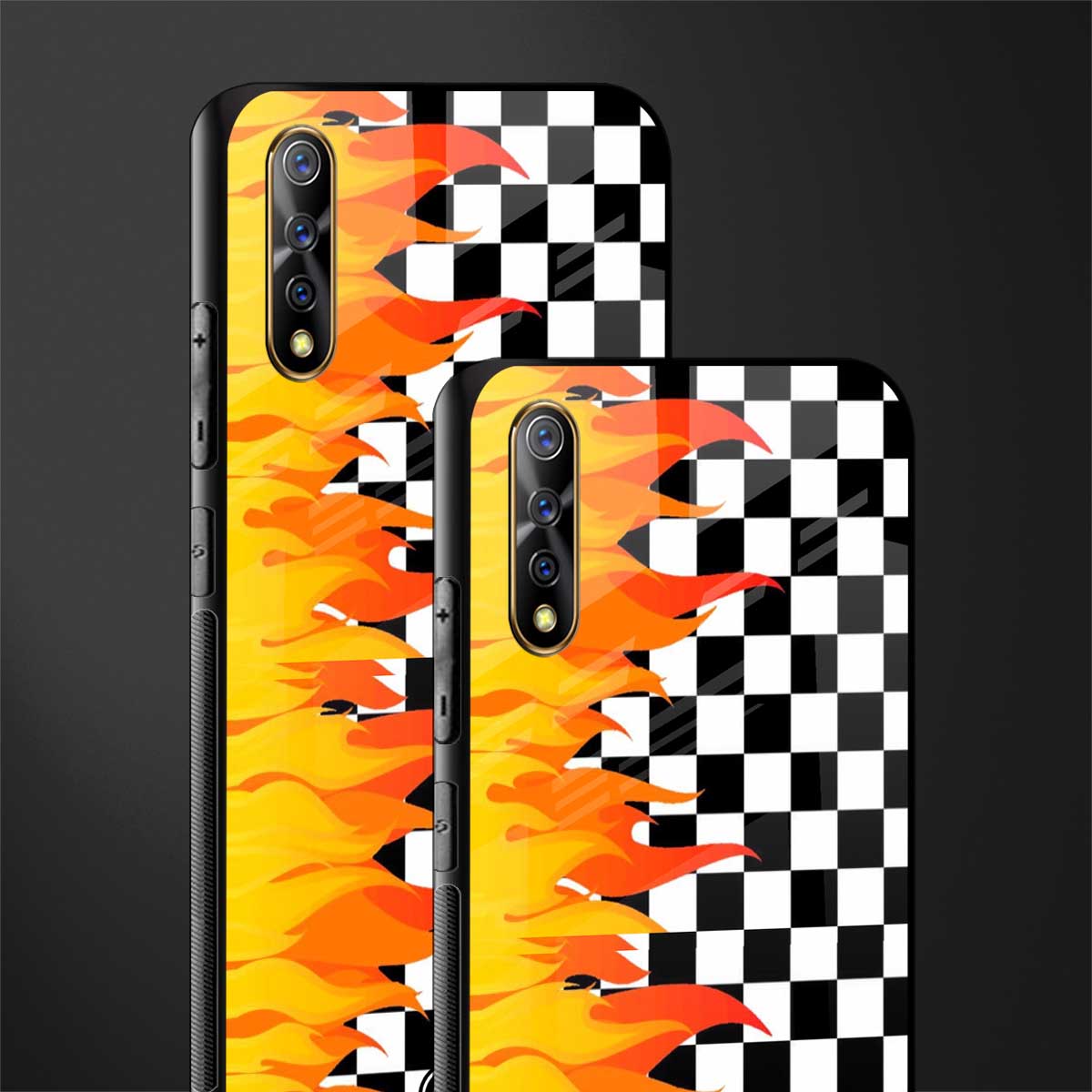 lil flames wild mode glass case for vivo s1 image-2