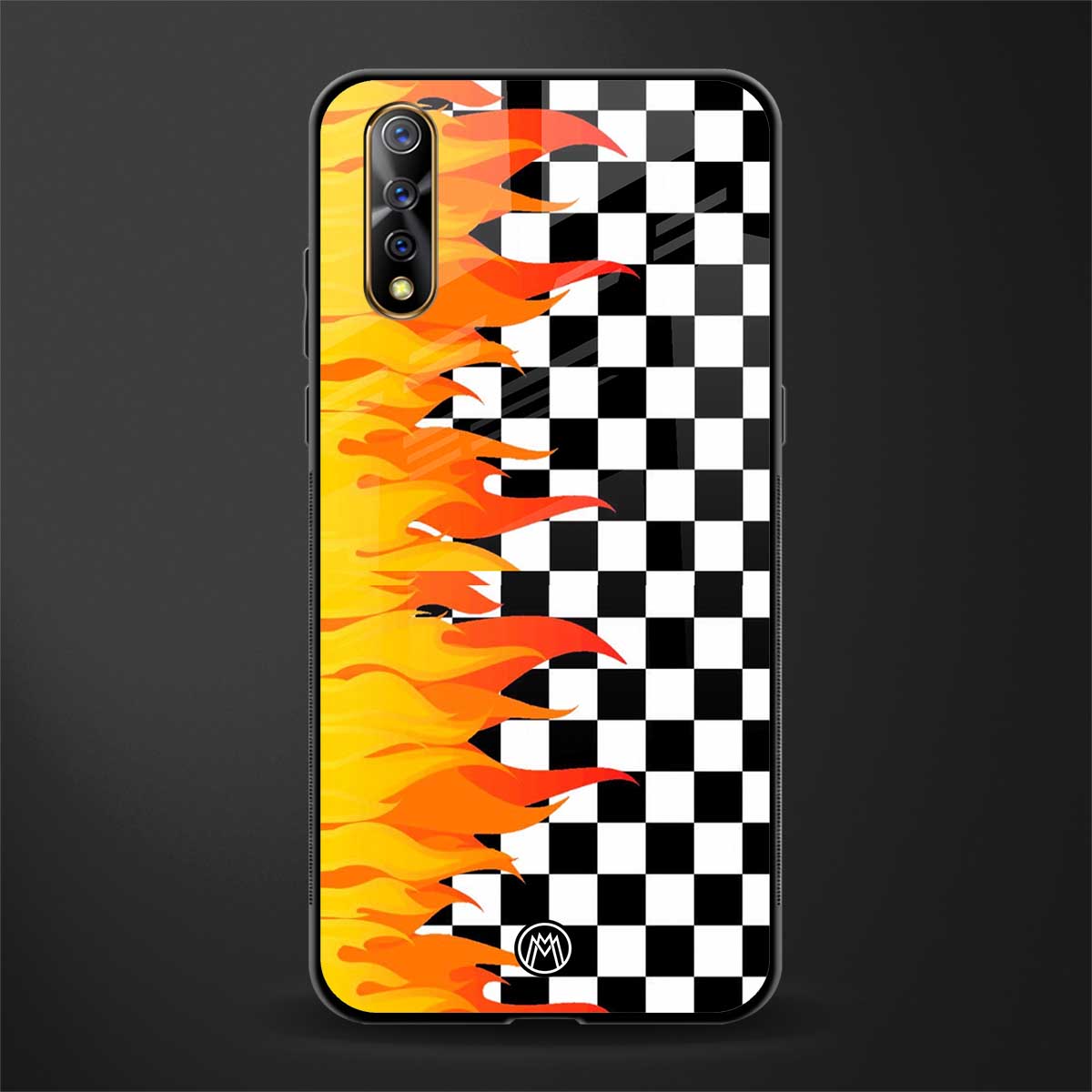lil flames wild mode glass case for vivo s1 image