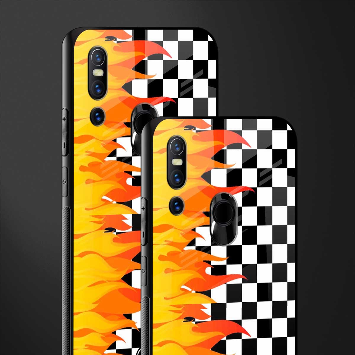 lil flames wild mode glass case for vivo v15 image-2