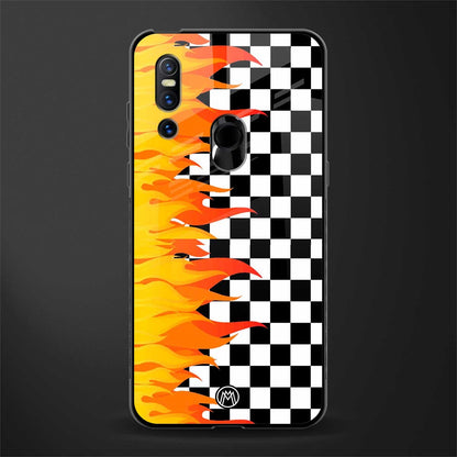 lil flames wild mode glass case for vivo v15 image