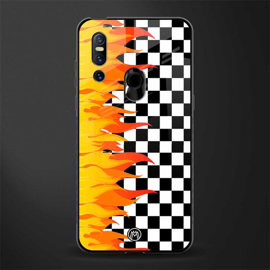lil flames wild mode glass case for vivo v15 image