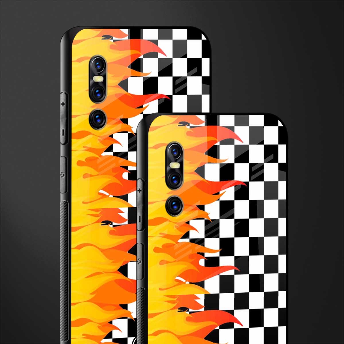 lil flames wild mode glass case for vivo v15 pro image-2