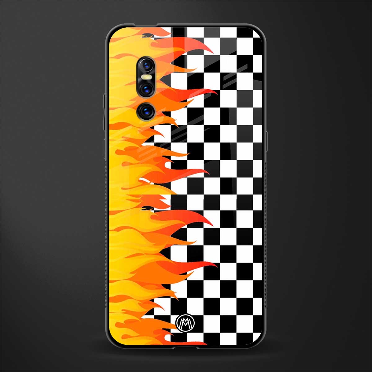 lil flames wild mode glass case for vivo v15 pro image