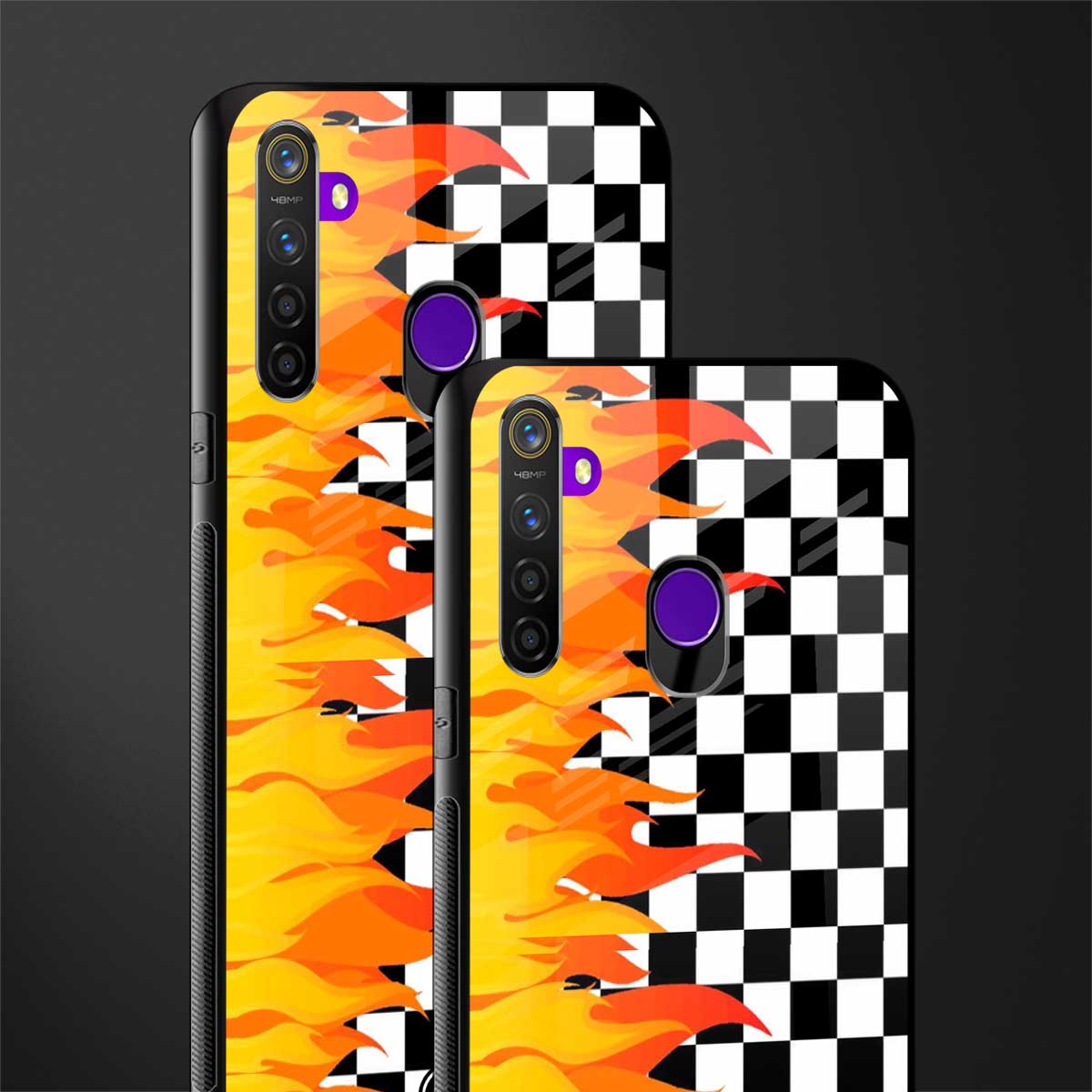 lil flames wild mode glass case for realme 5 pro image-2