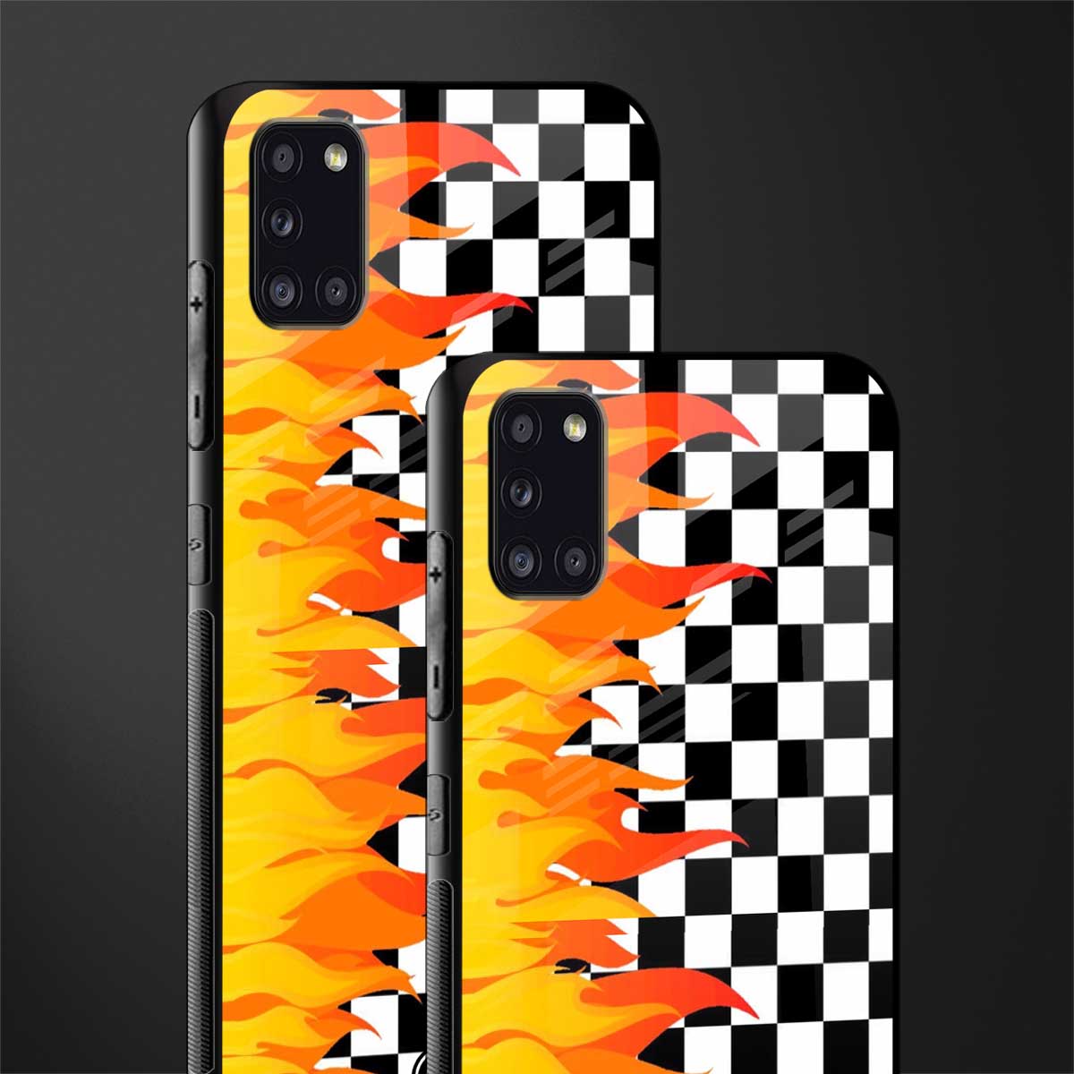 lil flames wild mode glass case for samsung galaxy a31 image-2