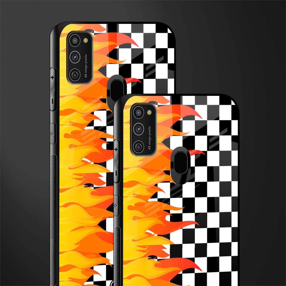 lil flames wild mode glass case for samsung galaxy m21 image-2