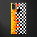 lil flames wild mode glass case for samsung galaxy m21 image