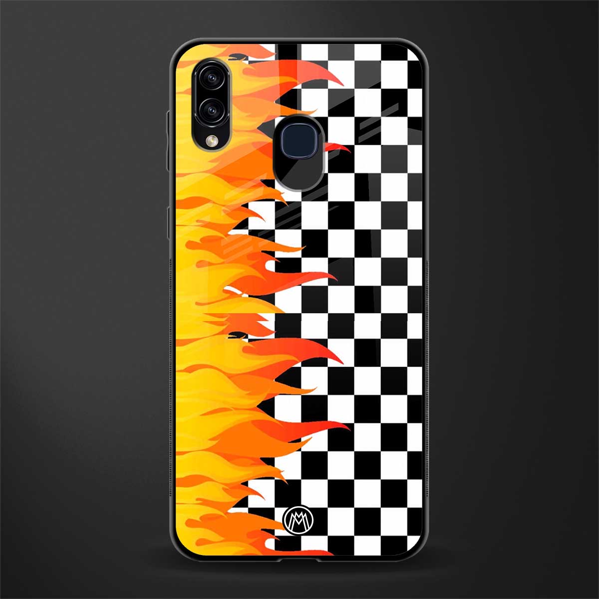 lil flames wild mode glass case for samsung galaxy a20 image