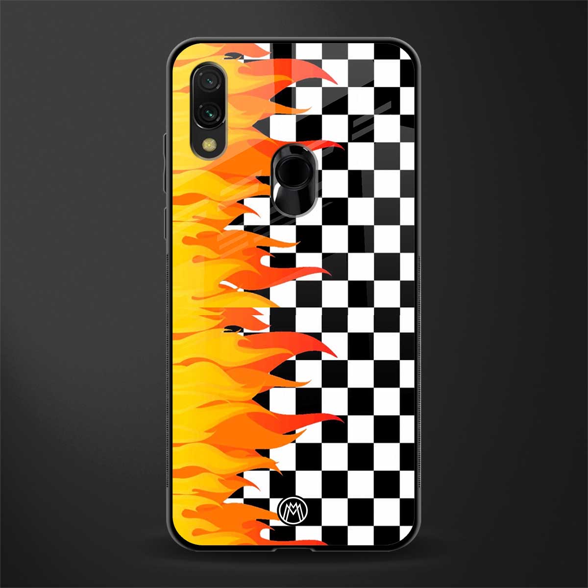 lil flames wild mode glass case for redmi note 7 image