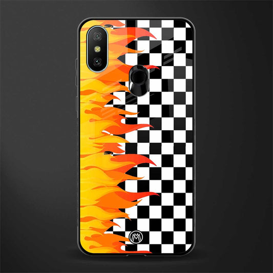 lil flames wild mode glass case for redmi 6 pro image