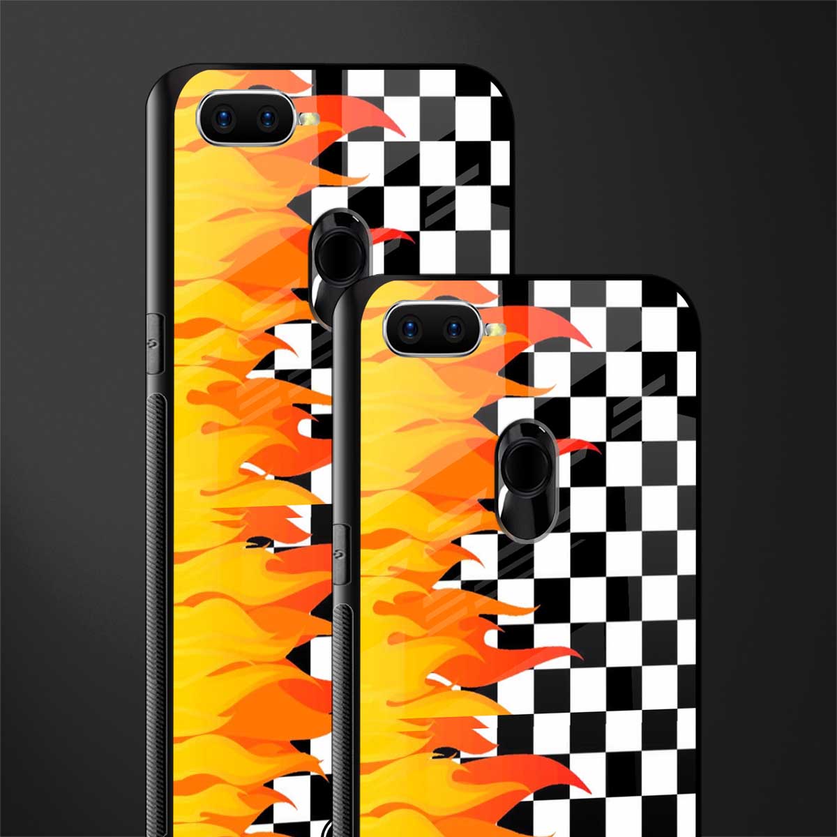 lil flames wild mode glass case for oppo a7 image-2