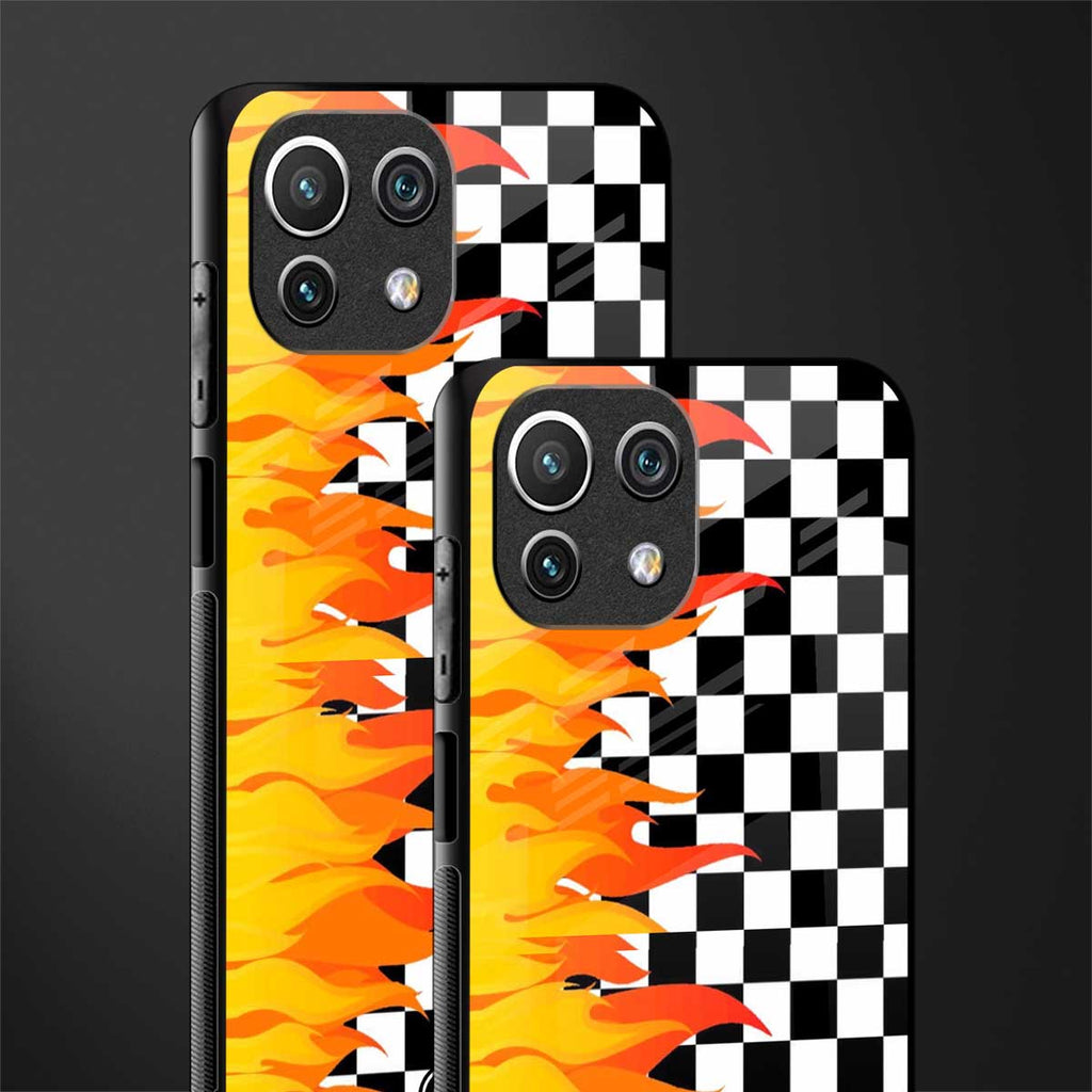 lil flames wild mode glass case for mi 11 lite image-2