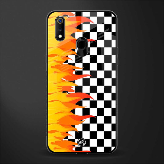 lil flames wild mode glass case for realme 3 pro image