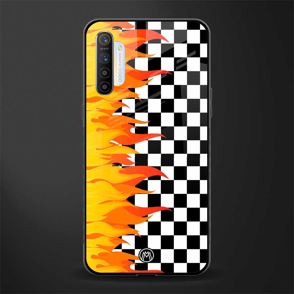 lil flames wild mode glass case for realme xt image