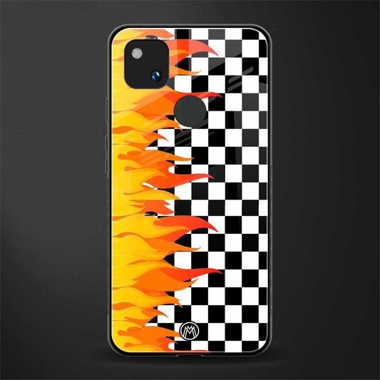 lil flames wild mode back phone cover | glass case for google pixel 4a 4g