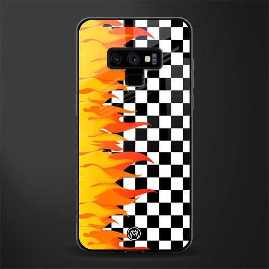 lil flames wild mode glass case for samsung galaxy note 9 image