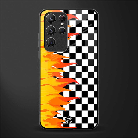lil flames wild mode glass case for samsung galaxy s21 ultra image