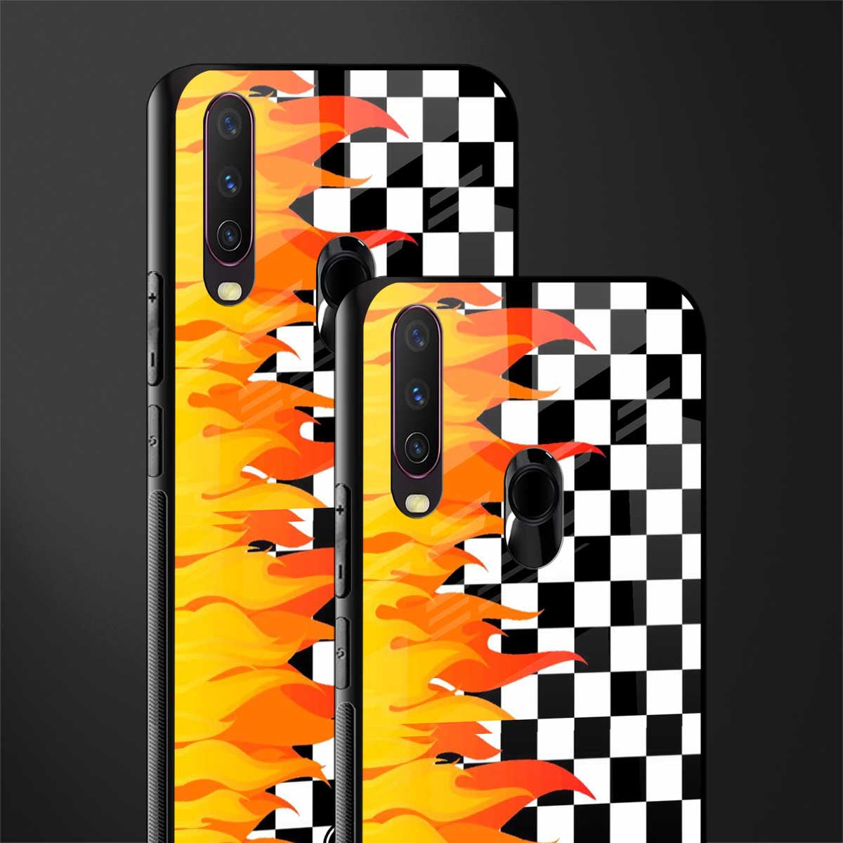 lil flames wild mode glass case for vivo y17 image-2