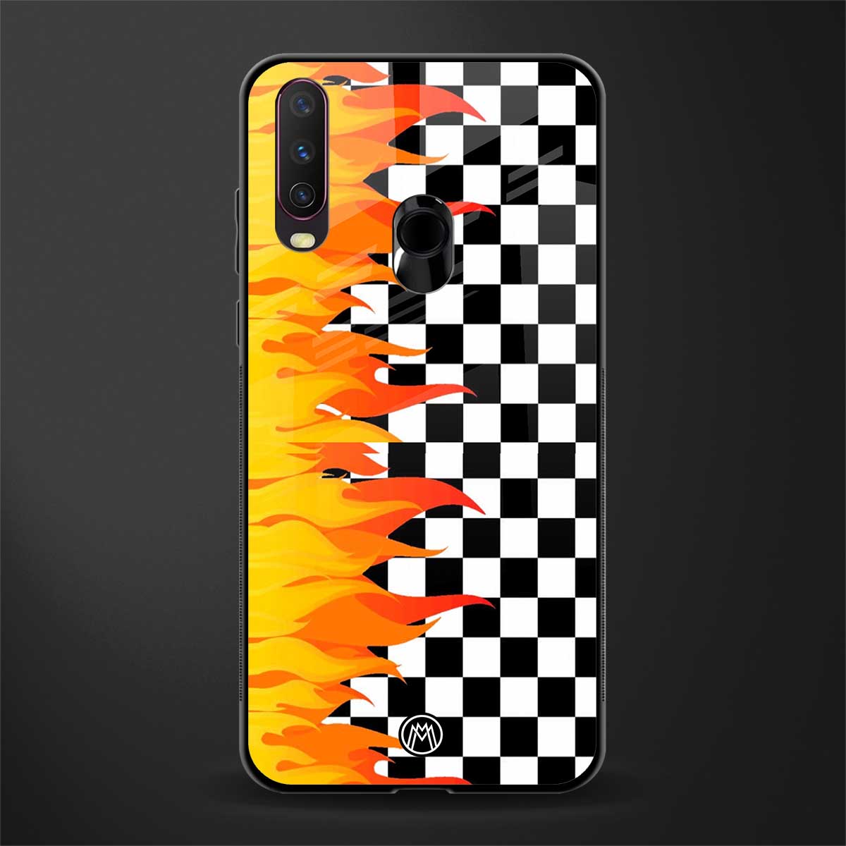 lil flames wild mode glass case for vivo y17 image