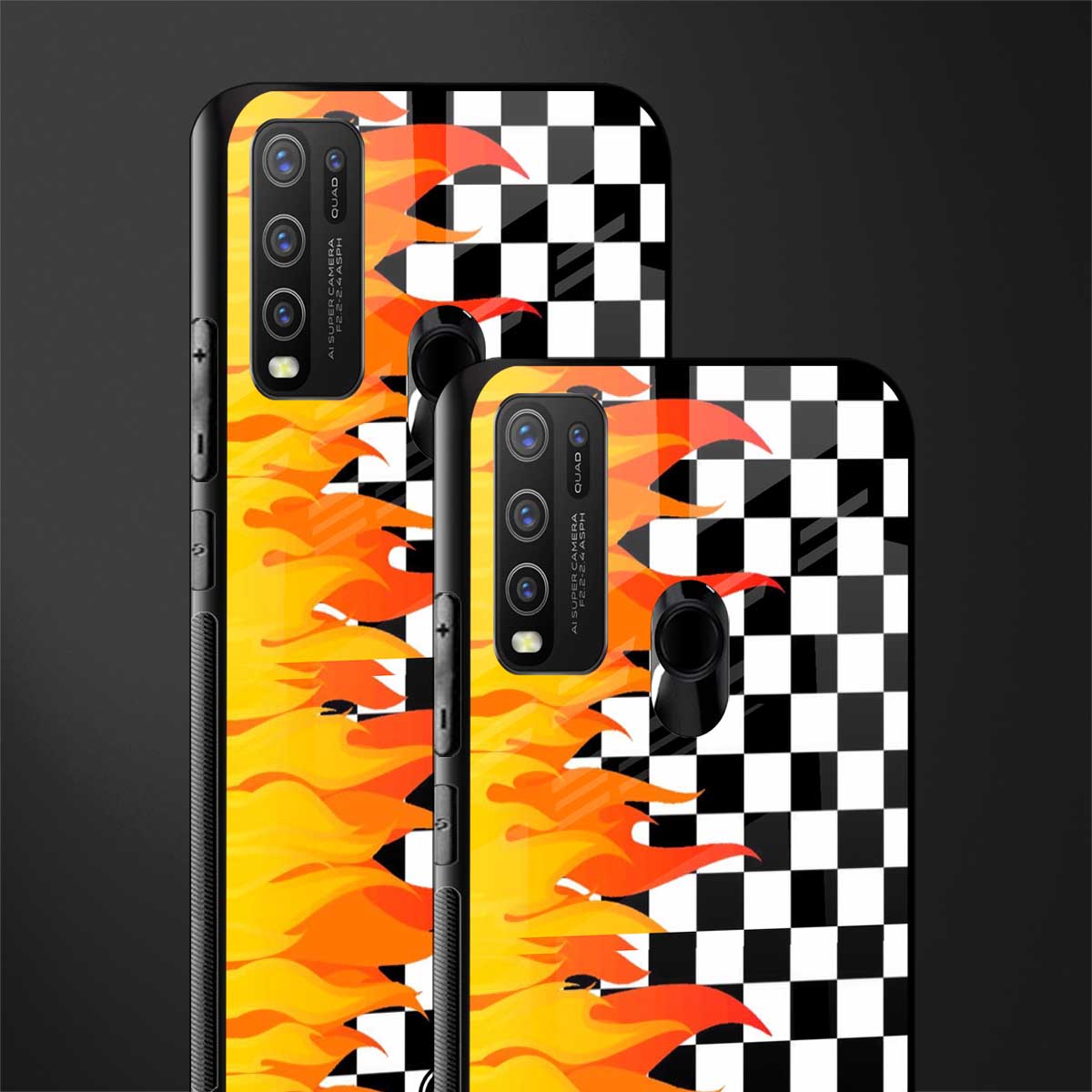 lil flames wild mode glass case for vivo y50 image-2