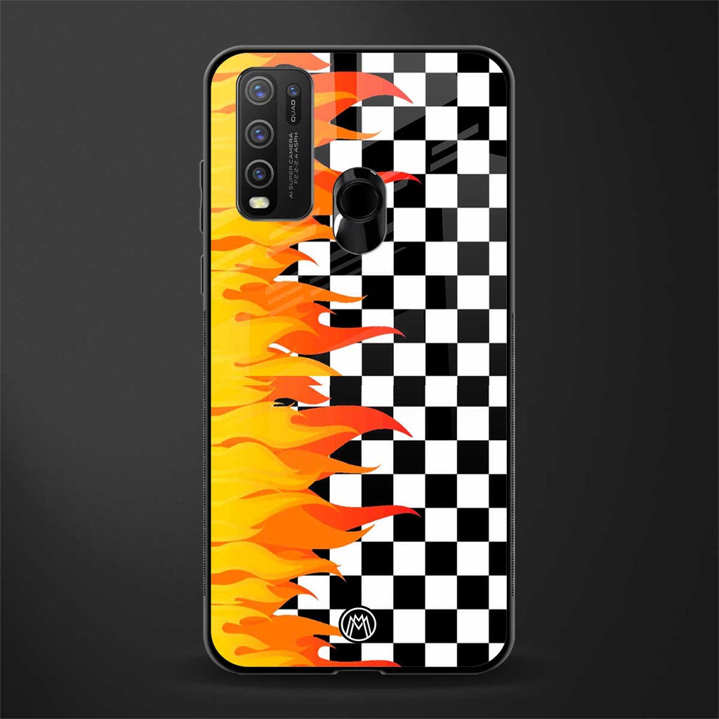 lil flames wild mode glass case for vivo y50 image
