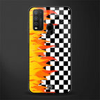 lil flames wild mode glass case for vivo y50 image