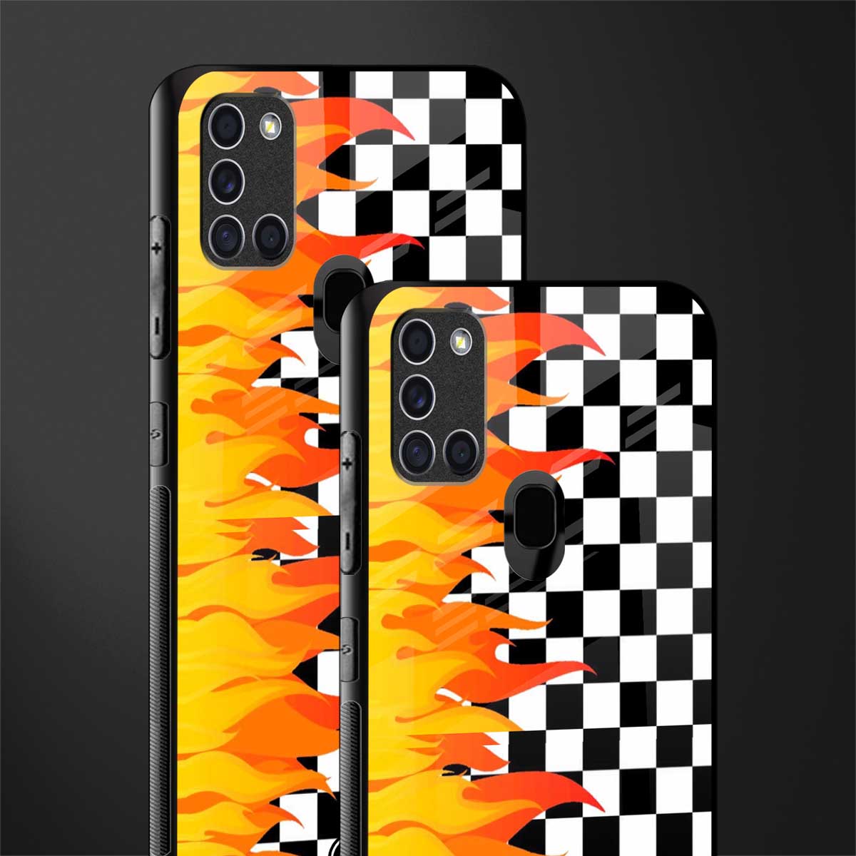 lil flames wild mode glass case for samsung galaxy a21s image-2