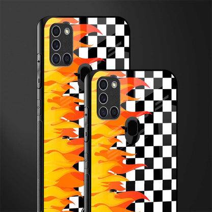 lil flames wild mode glass case for samsung galaxy a21s image-2