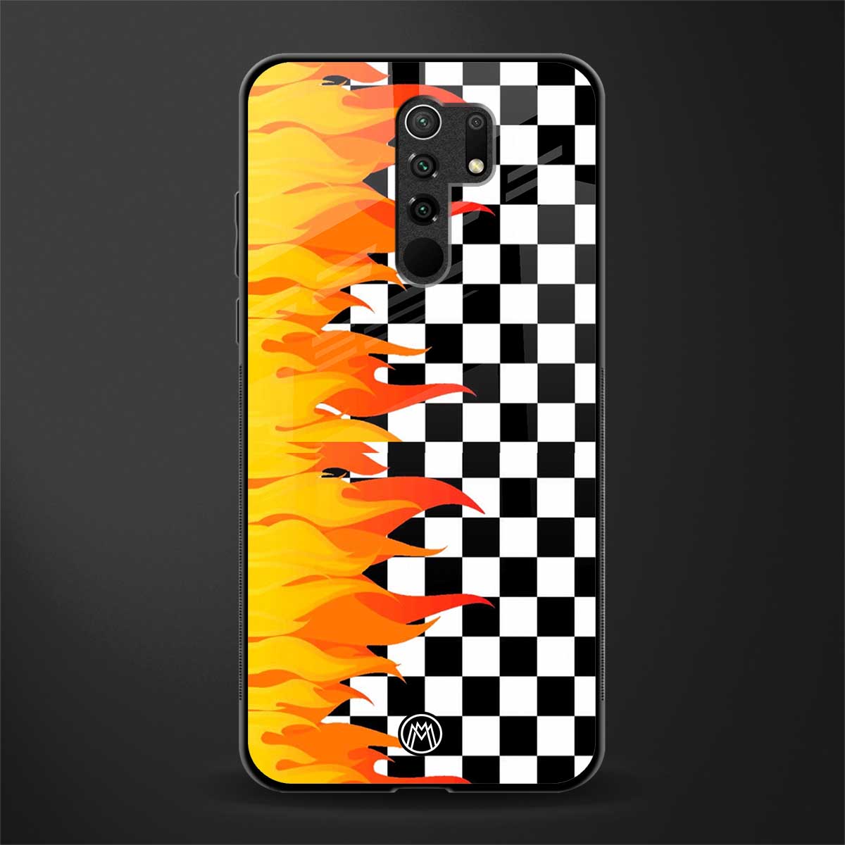 lil flames wild mode glass case for poco m2 image