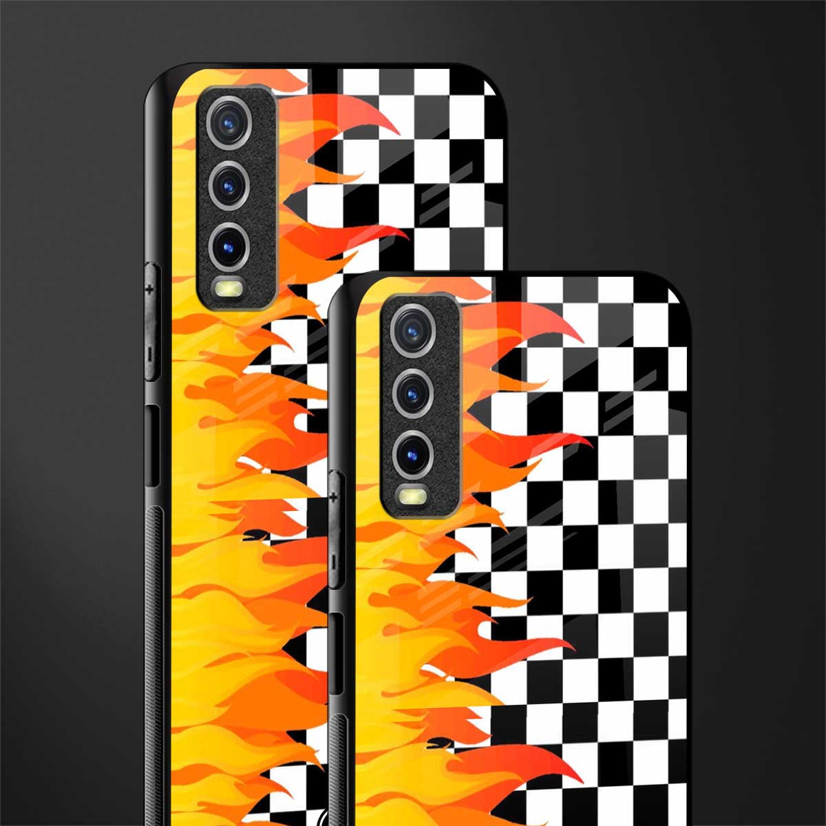 lil flames wild mode glass case for vivo y20i vivo y20t image-2