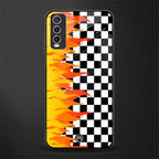 lil flames wild mode glass case for vivo y20i vivo y20t image