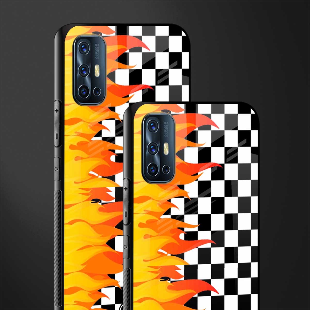 lil flames wild mode glass case for vivo v17 image-2