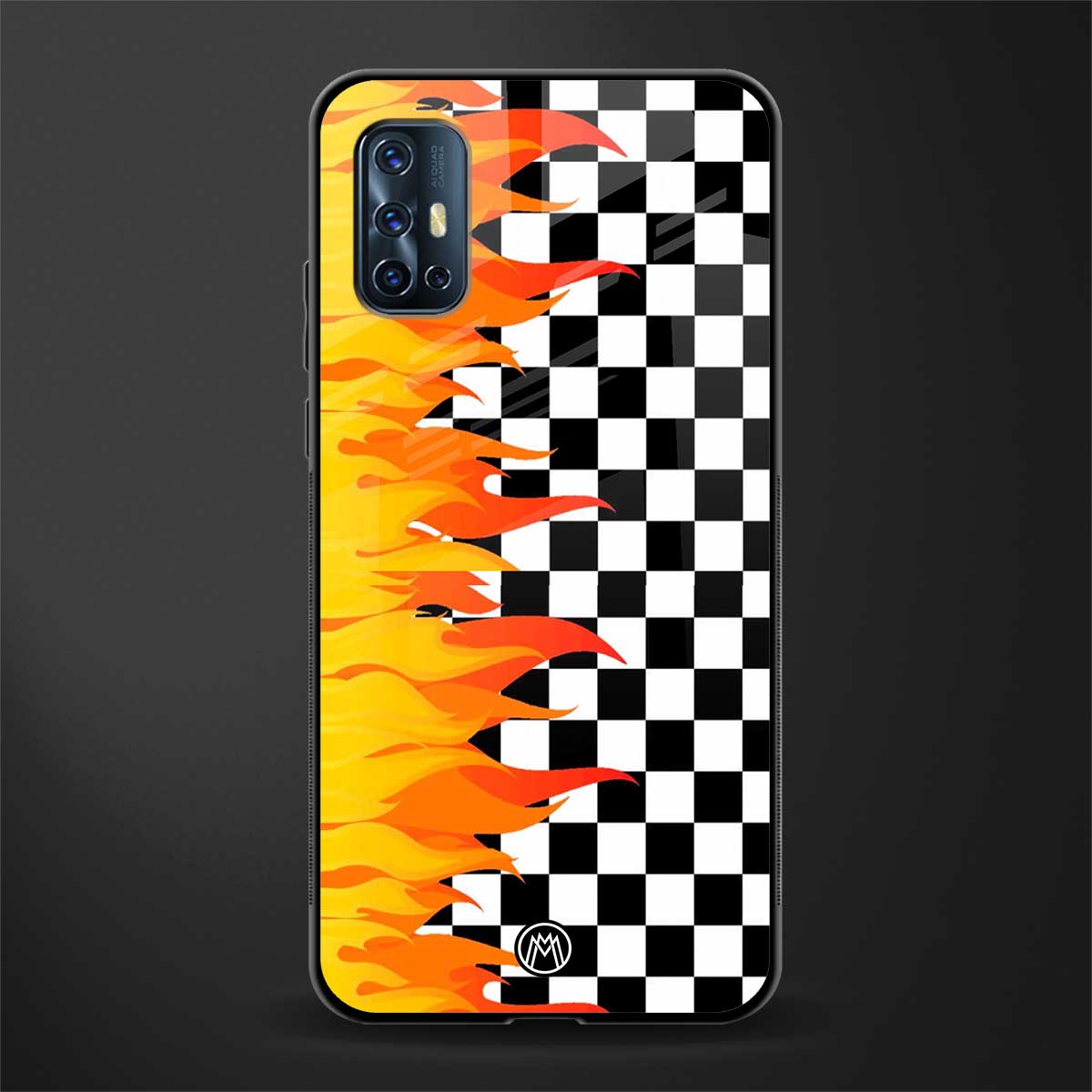 lil flames wild mode glass case for vivo v17 image