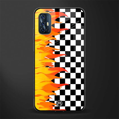 lil flames wild mode glass case for vivo v17 image
