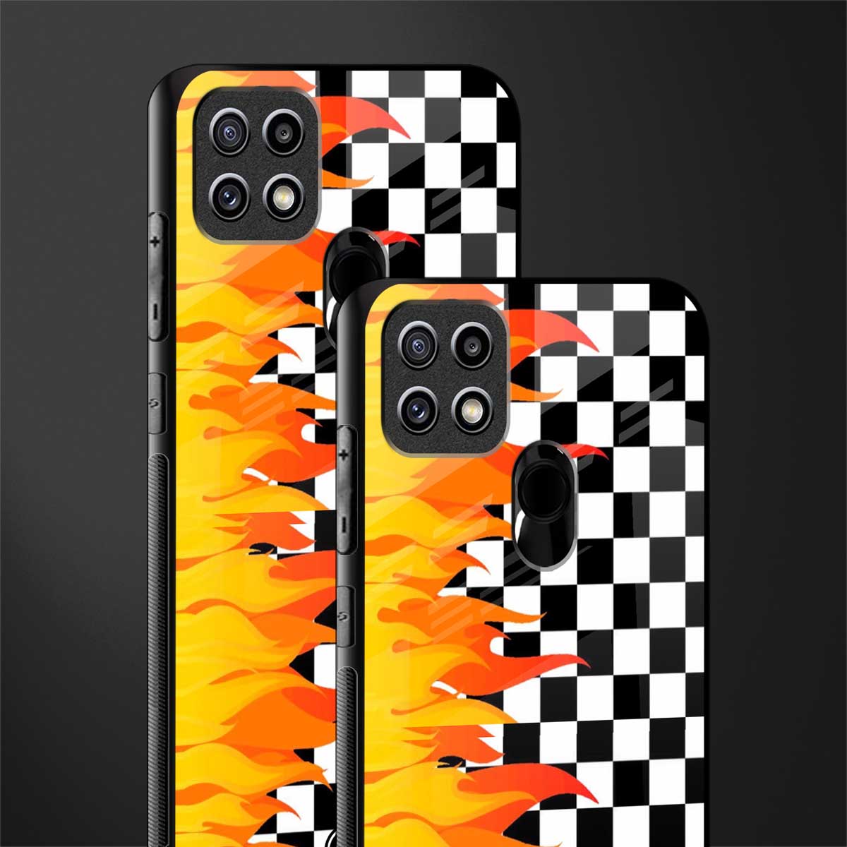 lil flames wild mode glass case for oppo a15s image-2