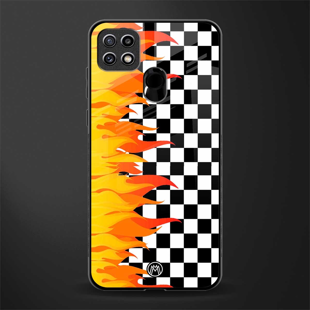 lil flames wild mode glass case for oppo a15s image