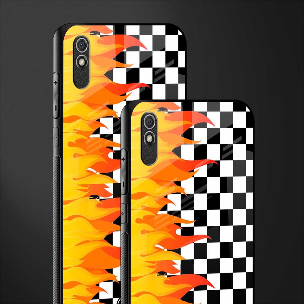 lil flames wild mode glass case for redmi 9a image-2