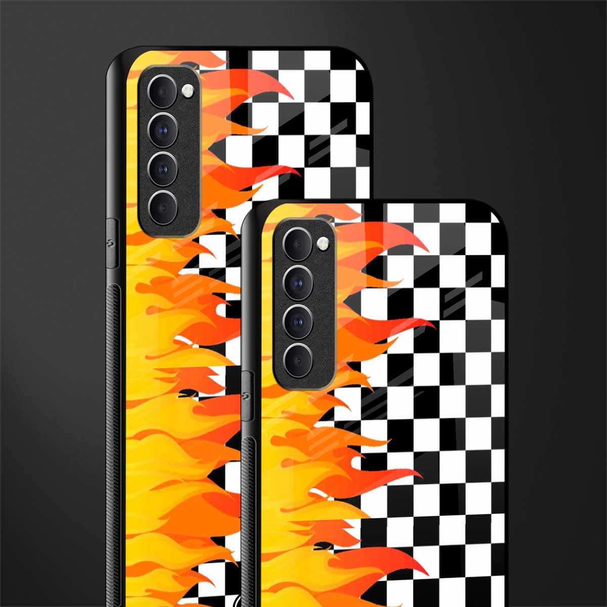 lil flames wild mode glass case for oppo reno 4 pro image-2
