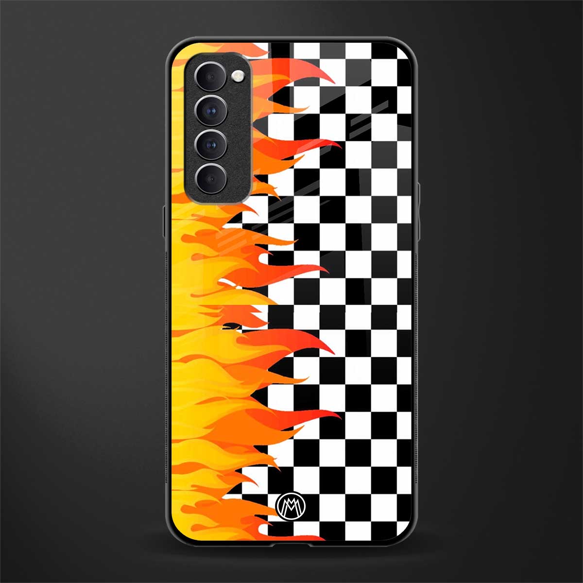 lil flames wild mode glass case for oppo reno 4 pro image