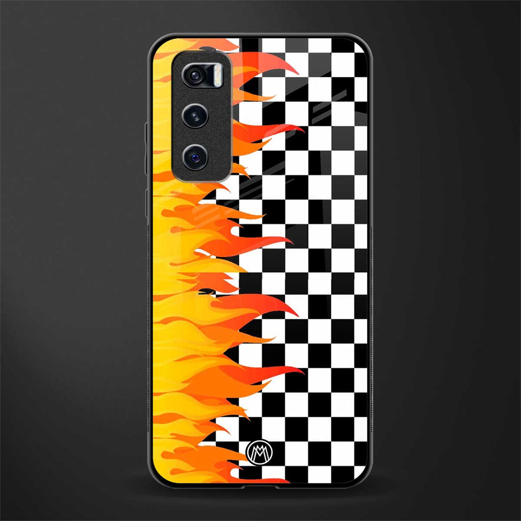 lil flames wild mode glass case for vivo v20 se image