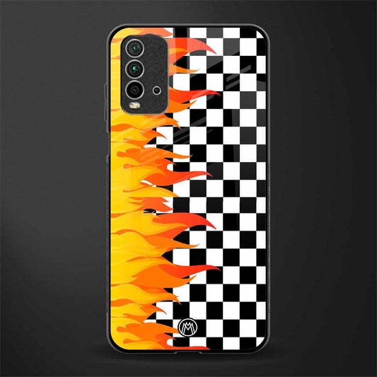 lil flames wild mode glass case for redmi 9 power image