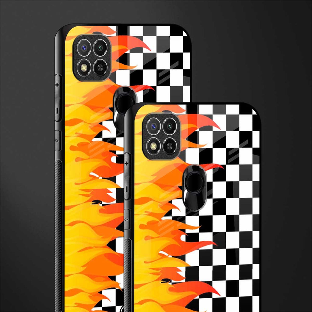 lil flames wild mode glass case for redmi 9c image-2