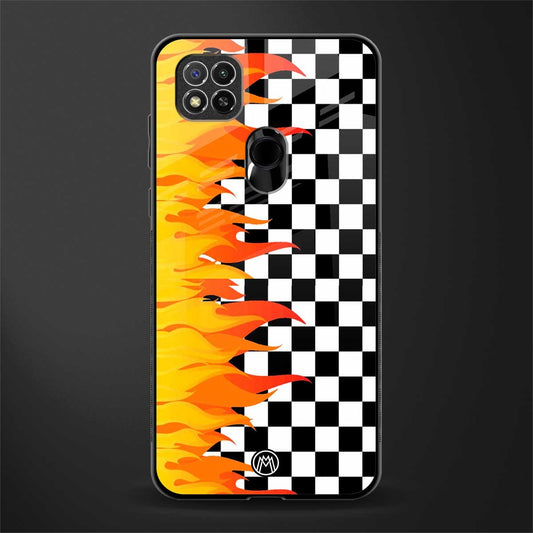 lil flames wild mode glass case for redmi 9 image