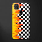 lil flames wild mode glass case for redmi 9c image